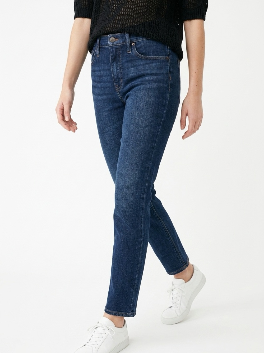 J. CREW | High-Rise Essential Straight Jeans in Dark Blue Women’s Size 28/6
